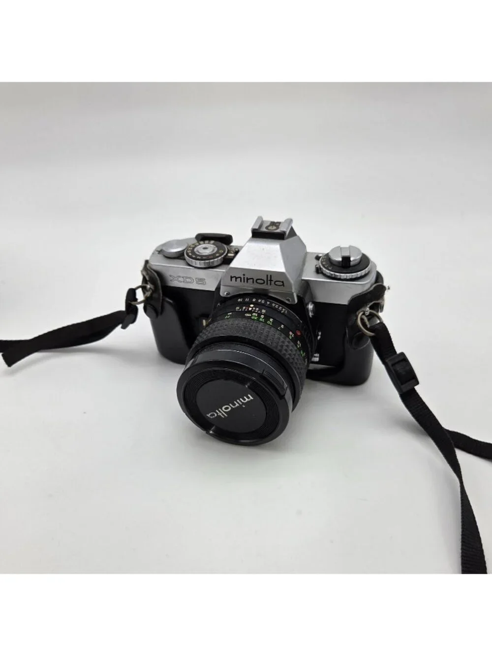 Minolta XG-1 35mm SLR Film Camera W/ 50mm Lens Pentax Leather Cover Nikon Strap
